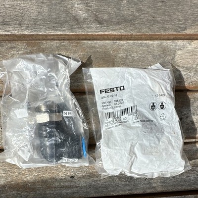 2x Festo QSL-G1/2-16 Push-in L-Fitting Winkelverschraubung Mat.-No. 186126