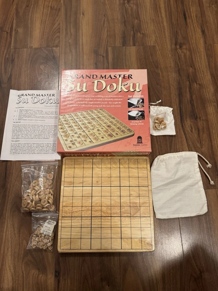 Vintage Grand Master Su Doku Board Game 2005 Complete Manual Gazebo Games - Image 2 of 4