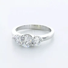 3-Stone Engagement Ring 14K Gold Trellis 1.92 CT Round Lab-Grown Diamond E SI2