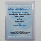 2026 Topps Series 1 Juan Soto Heavy Lumber Autographed Relics (RAW)