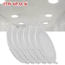 6Pack 7Inch LED Ceiling Lights Ultra-Thin Recessed Retrofits Kit 6000K Daylight