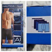 New XL 40-42" Nautica Mens Stretch Boxer Briefs 4-pack