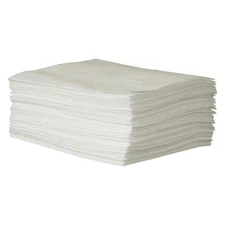 CONDOR 35ZR08 Absorb Pad,Oil-Based Liquids,White,PK50 35ZR08