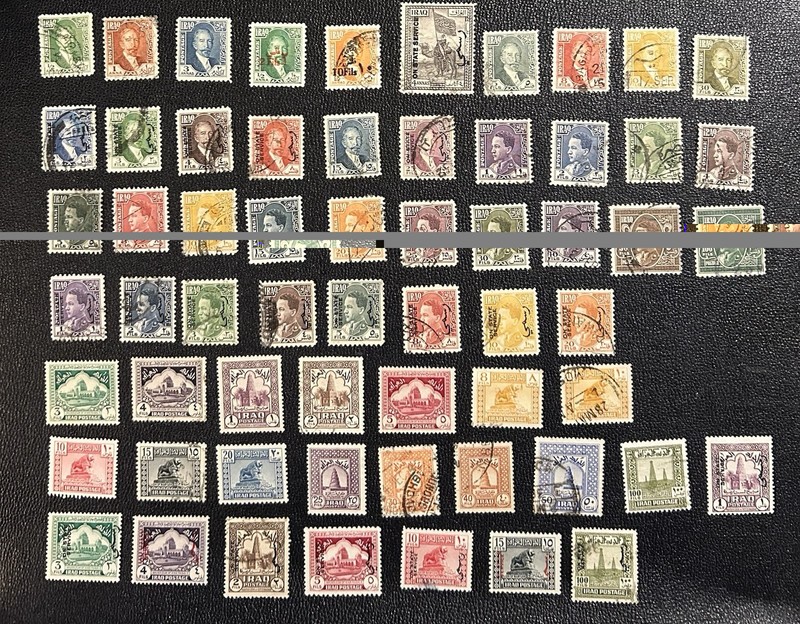 Iraq Stamps 1931-1942 (Used & Unused) Including Overprint from 3 Album Pages