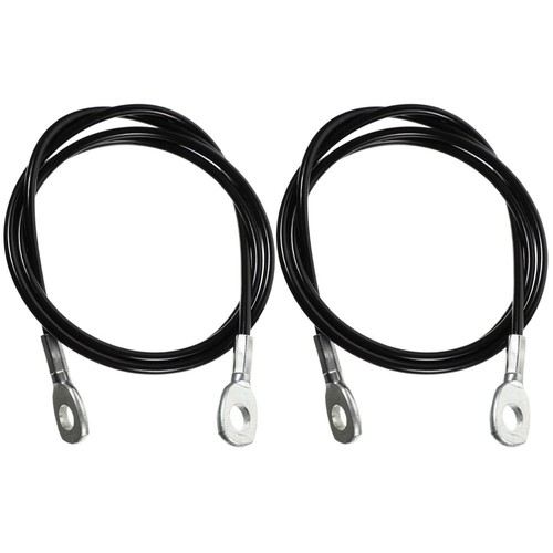 2 Rallonges De Câble Pour Salle De Sport Maison – Acier Inoxydable Et Caoutchouc, Noir
