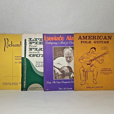 Guitar Book Lot American Folk Classical Fingerboard See Pics