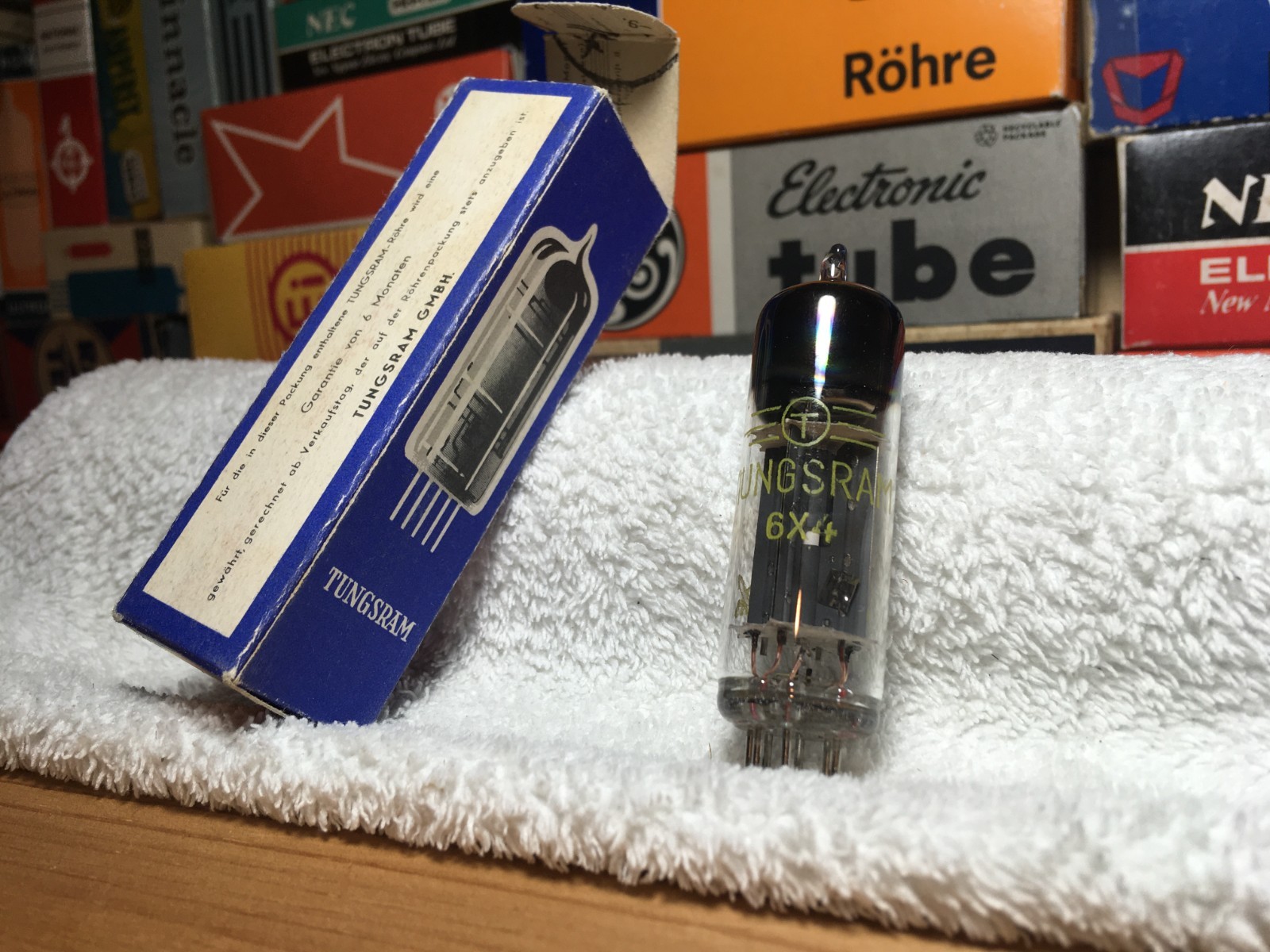 1x VintageBoxed Tungsram 6X4 RectifierTube /'50s PanGetter m1 /MilitarySwordEdtn