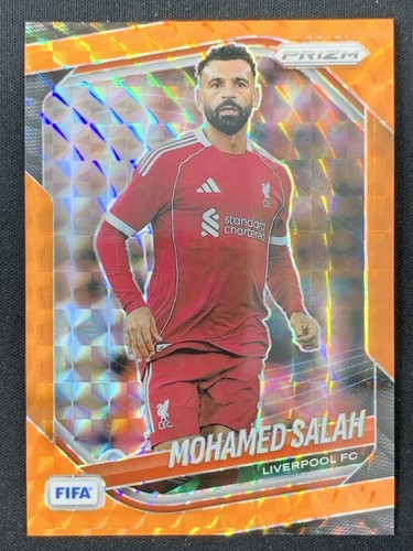 Mohamed Salah 2025-26 Panini Prizm FIFA Orange Mosaic Base /299 #93