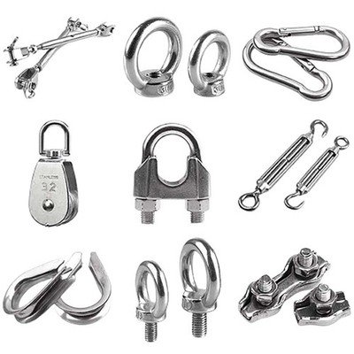 Edelstahl Spannschloss Wirbelkarabiner Karabinerhaken Schäkel Schraubverbinder