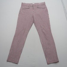 Gap Womens Signature Skinny Ankle Dress Pants 6 Red Check Houndstooth Preppy