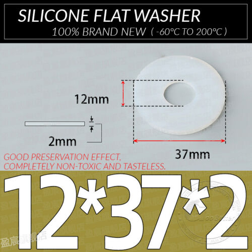 Flachdichtung Silikon Gummi-dichtung Schnurstärke 2MM Flach Dichtung Fittinge - Bild 91 von 117