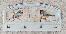 Organizer Keyrack Hook Organizer White Bird Wood Wall Key Rack Hooks Hanger