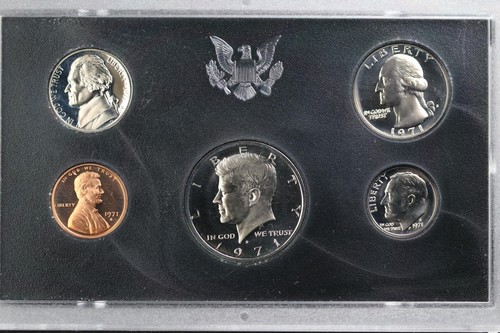 1971 S U.S. Proof Set Uncirculated (5 Coins) With Box *DoubleJCoins* - Picture 2 of 3