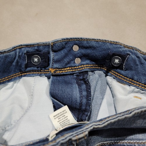 Mudd Denim Jean Shorts Youth Girls 14 Blue Cuffed Distressed Adjadtsble Waist - Picture 4 of 10
