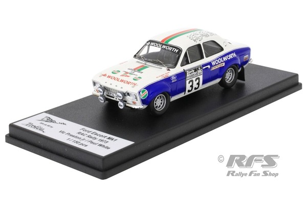 Ford Escort Rs Mk I Rac Rallye Rally 1973 Preston White 1:43 Trofeu Rruk90 Neu-image
