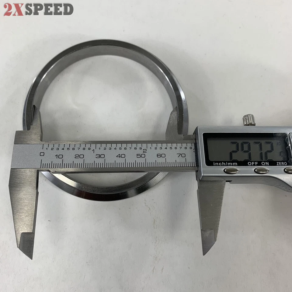 Acero dulce 3" I.D. Kit de bridas y abrazaderas de banda en V escape de cabezal turbo Foto 2 de 4