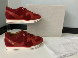 jimmy choo red trainers