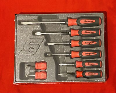 Snap On SGDX80R Red Screwdriver Set 8 Pc Combination Soft Instinct