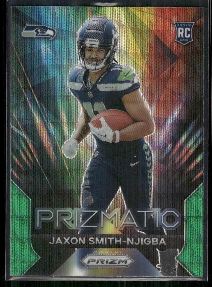 #1 Jaxon Smith-Njigba 2023 Panini Prizm Prizmatic Prizms Green Wave