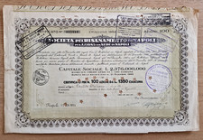 Certificato Azionario Società per Risanamento di Napoli 100 Azioni del 1953