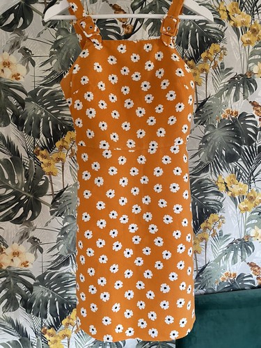 Floral Orange Dress 60s 