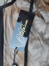 NWT Dita Von Teese Black Mocha Silk Park Avenue Full Brief Size 10 FR 38 EU 36