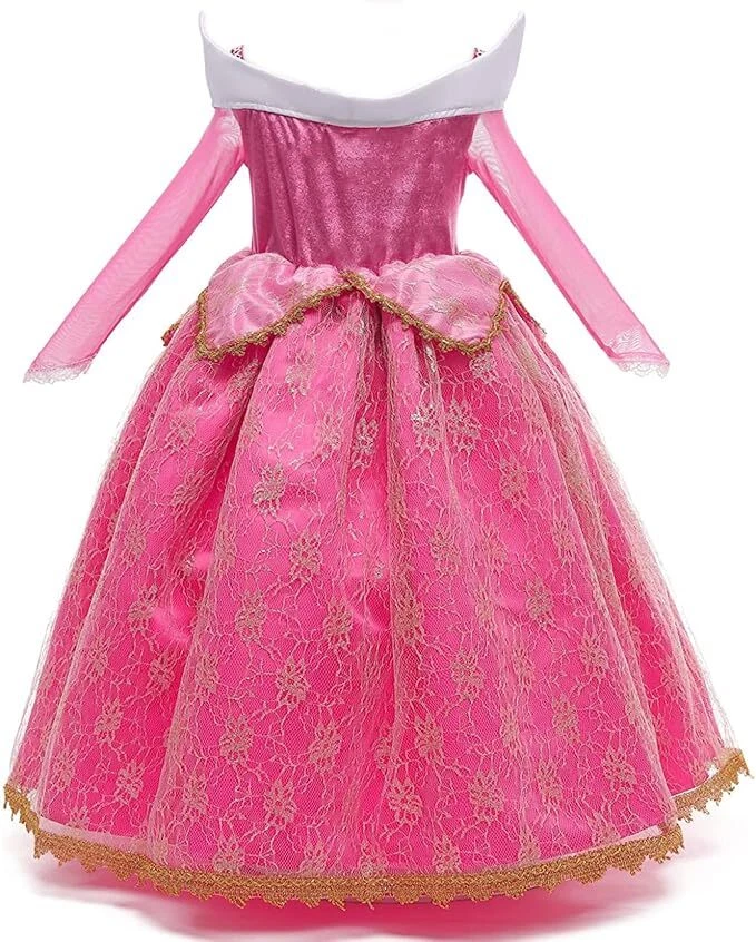 Vestido Disfraz Inspirado en Aurora para Niña - Conjunto Completo con Accesorios Foto 2 de 4