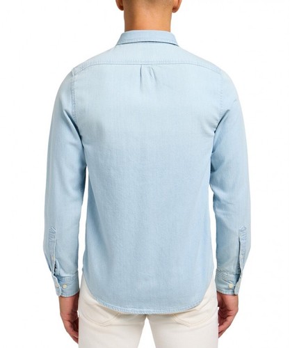 Lee Camisa Botón Down 112349960 Hombre Azul Nuevo SS24 - Imagen 3 de 4