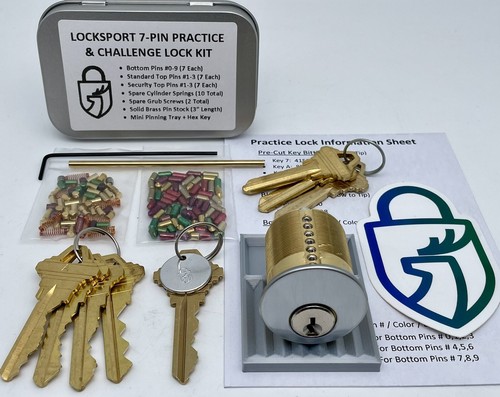 Locksport Premium SCHLAGE 7-PIN Practice Lock & DIY Challenge Lock Kit - Picture 2 of 8