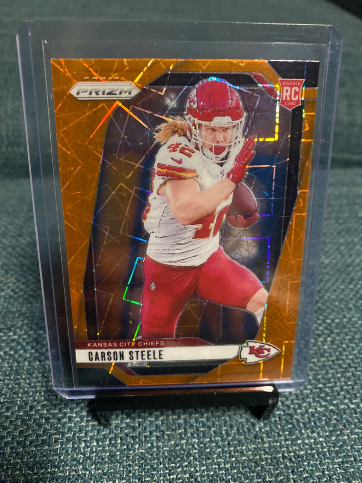 2024 Panini Prizm - Rookies Carson Steele #377 Lazer Prizm (RC)