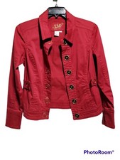 Women live a little LAL brushed cotton jacket Coat Red Size Small