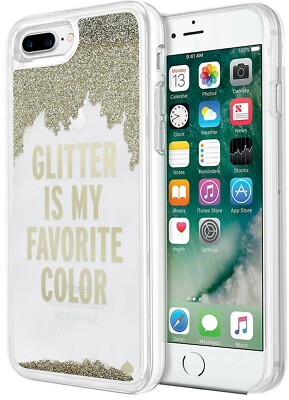 Apple iPhone 8+/ 7+ Kate Spade New York Designer Liquid Glitter Case Hülle NEU
