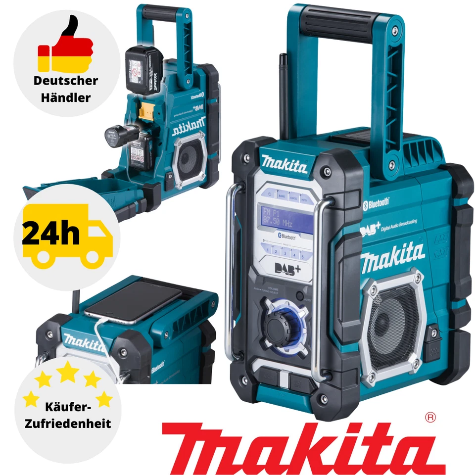 Makita DMR112 Netz-/Akku-Baustellenradio Baustellenradio Bluetooth-Radio Musik