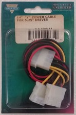 Cables Unlimited 14-in "Y" Drive Power Cable 1x Male to 2x Female 4-pin Molex