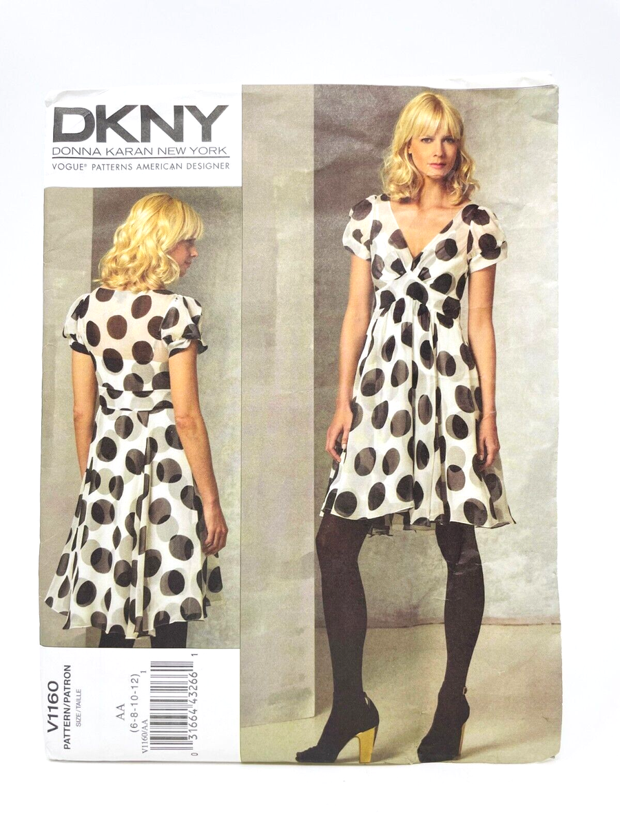 ドナサマー　ビンテージ Vogue DESIGNER Pattern DKNY V1160 Misses Dress and Slip FF