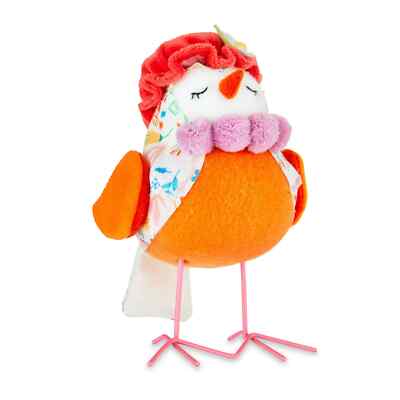Way to Celebrate Easter Small Orange Chick Bird 7in Tabletop Decoration Figurine