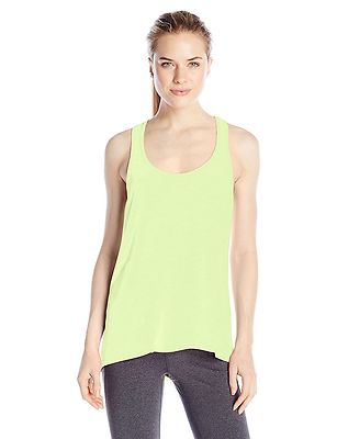 New BETSEY JOHNSON Women's Spacedye Tank Top Lemon Meringue Space Dye EHX1T93 M