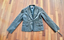 BUFFALO DAVID BITTON WOMENS TAILORED JACKET OLIVE GREEN  SZ L DENIM CASUAL