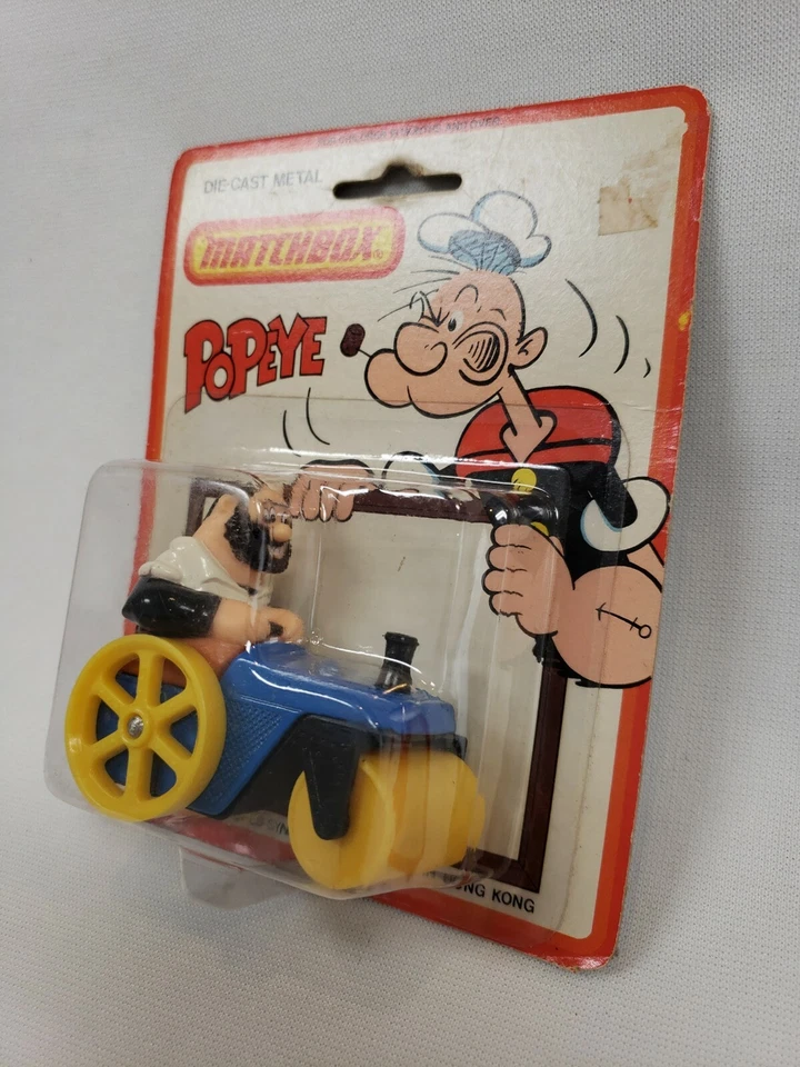 Matchbox 1980 Popeye CS-14 Bluto's Road Roller Blue - Image 2 of 4