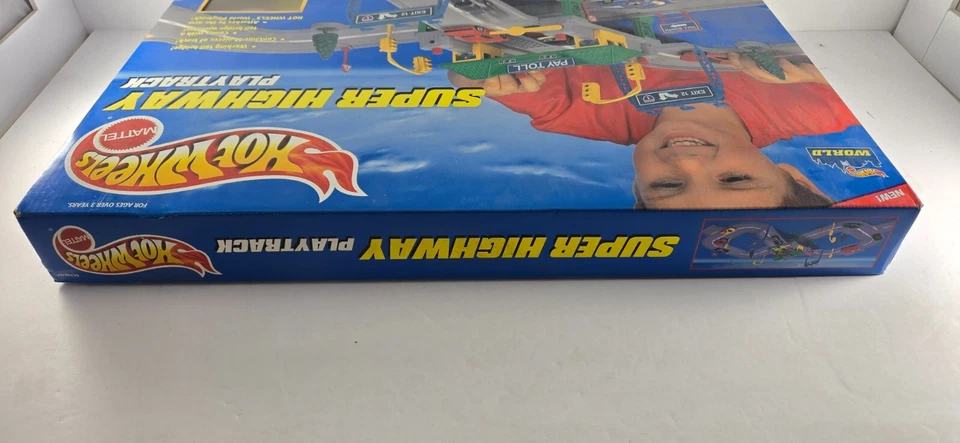 Vintage Hot Wheels World Set 1996 Super Highway Playtrack cabina de peaje verde sellado Foto 4 de 4