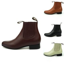MEN'S BOTIN CHARRO WESTERN ANKLE HALF BOOT VAQUERO SUELA CUERO LEATHER BOTAS