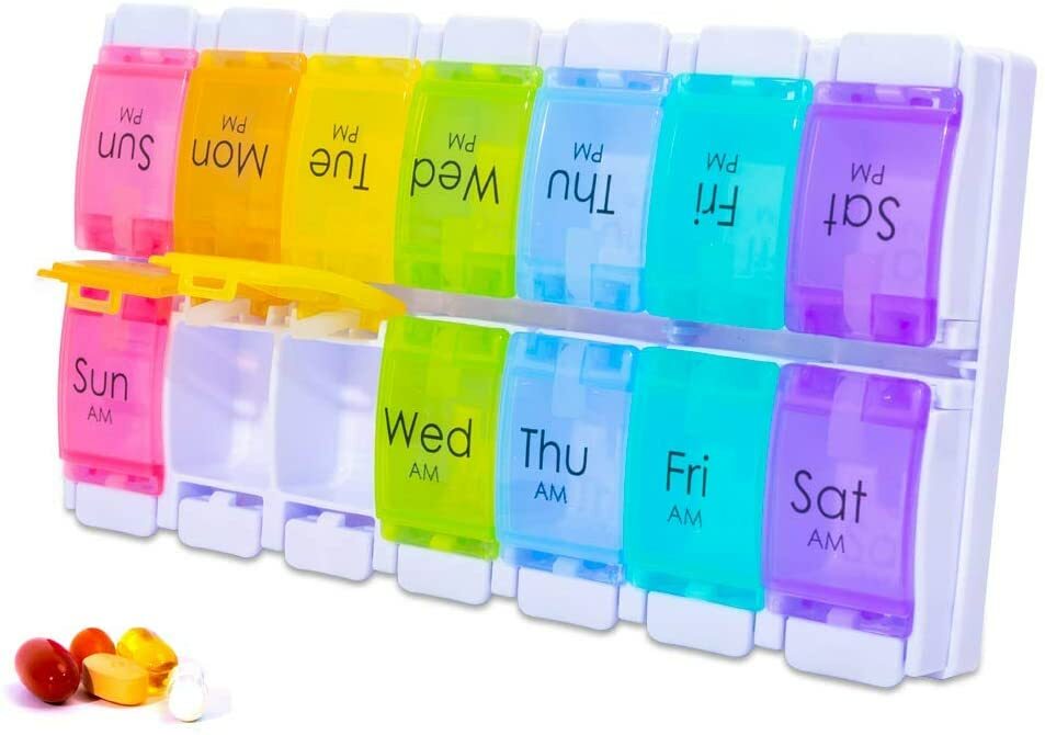 Lot De 9 Mini Piluliers - Boîte à Médicaments 7 Jours - Parfait Pour Voyages - Multicouleur