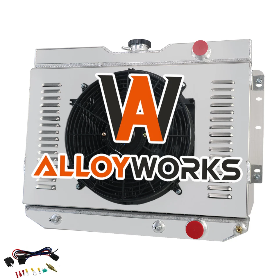 Ventilador de cubierta de radiador 281 4 filas para 59-65 Chevy Chevelle Impala Bel Air El Camino Foto 2 de 4