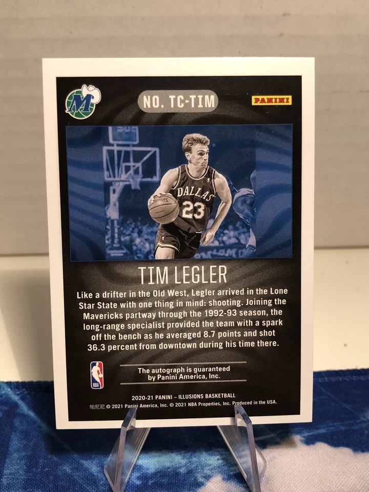 2020-21 Panini Illusions Tim Legler Trophy Collection Auto #TC-TIM Mavericks - Image 2 of 2