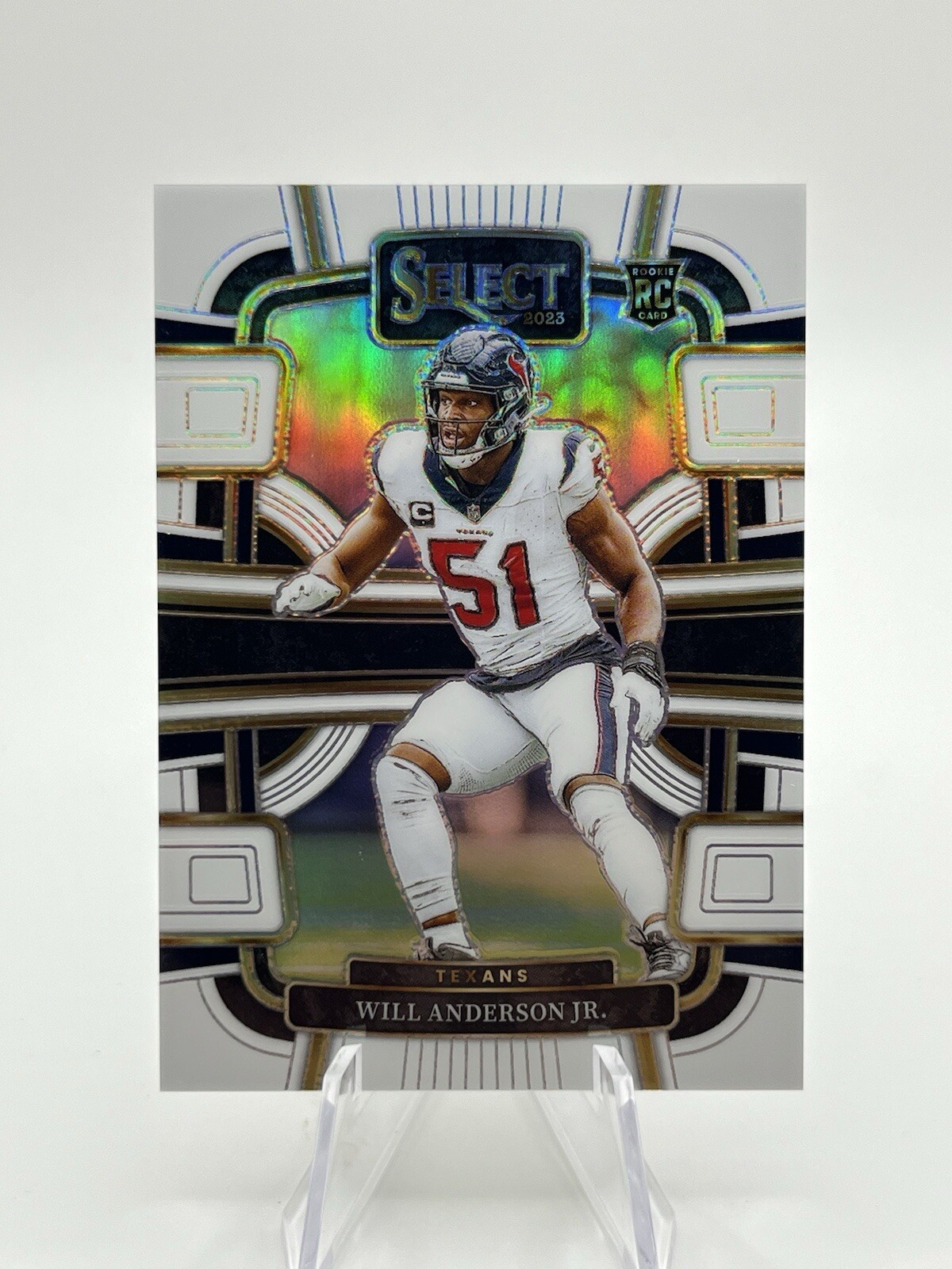 2023 Panini Select CONCOURSE White Prizm /35 Will Anderson Jr #40 RC Texans SSP