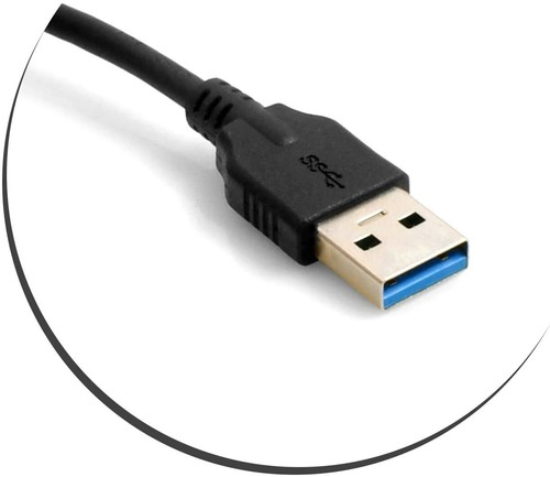 System-S USB Cable Type C (Male) To USB Type A 3.0 (Male) With Locking Screw - Picture 2 of 3