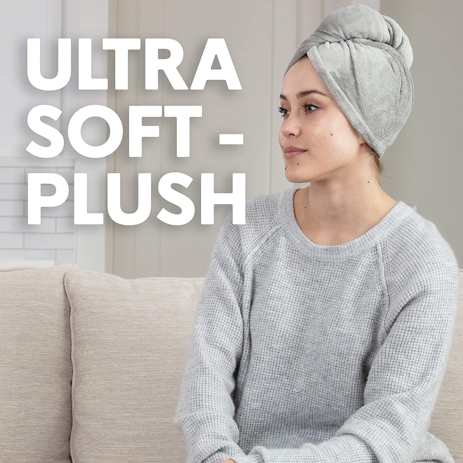 Microfiber Hair Towel Wet Hair Wrap Turbans Rapid Dry Anti Frizz Curly Hair eBay