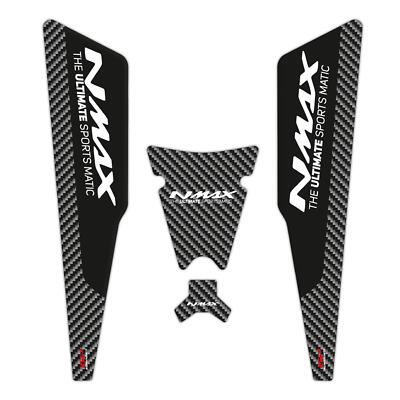 GP Kompozit Tank Pad Set Black-Carbon For Yamaha NMAX 125 / NMAX 155 2015-2020