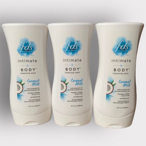 (3 PK) FDS Intimate + Body Cleansing Wash COCONUT MILK 10 fl oz BUY MORE & SAVE! - 第 1/6 張圖片