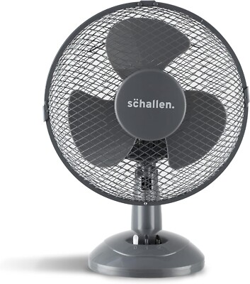 Schallen elektrische tragbare Luftkühlung GRAU klein 9'' Zoll Schreibtisch Ventilator